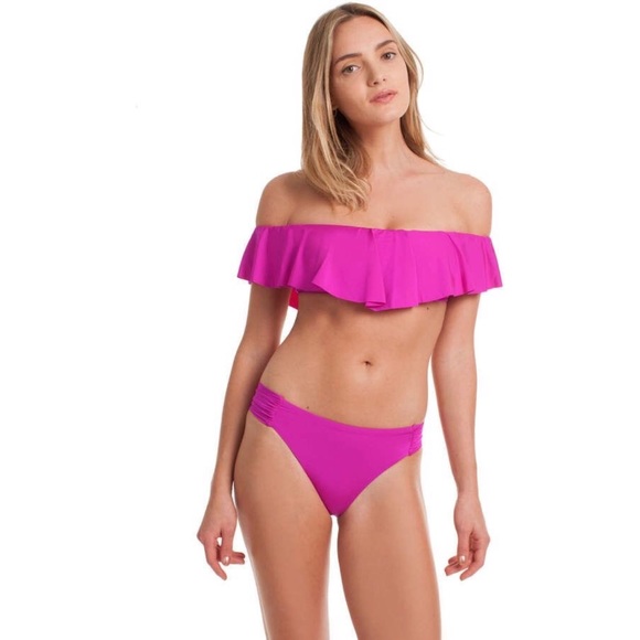 Black 2 Trina Turk Womens Indo Solids Triangle Bra Bikini Top